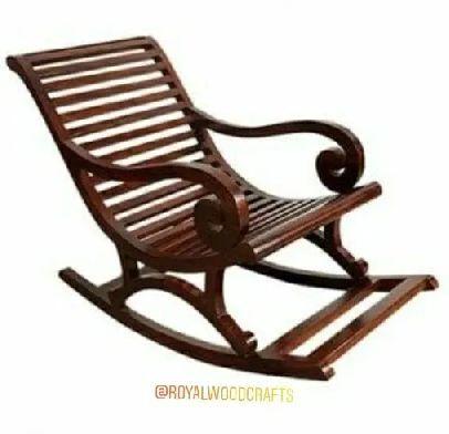 Wooden Rocking Chair, Color : Natural Brown