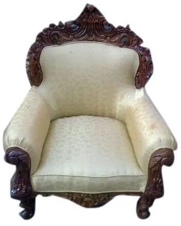 Teak Wood Sofa Chair, Color : Brown White
