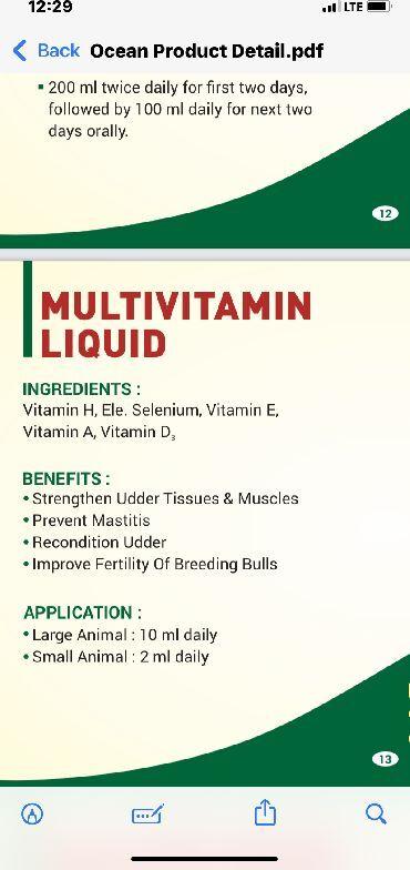 Natural multivitamin liquid, Shelf Life : 2yrs