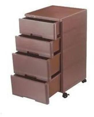 Plastic storage cabinet, Color : Brown