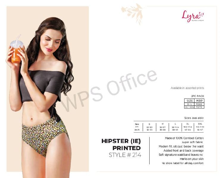 Hosiery Cotton Women,s Printed Comfy Panty at Rs 50/piece in New Delhi