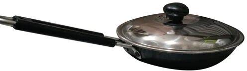 Black Round Aluminium Hard Anodized Fry Pan