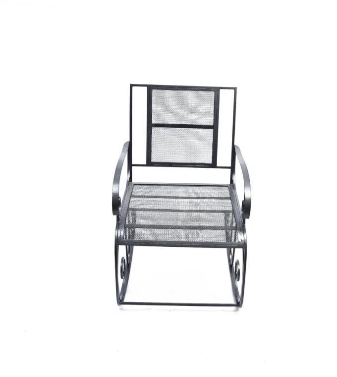 Iron Rocking Chair, Color : Black
