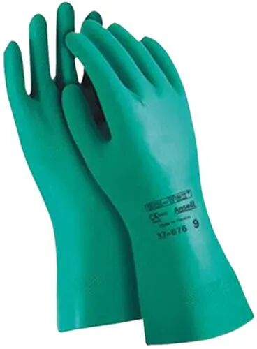 Plain Nitrile Chemical Resistant Gloves, Size : Large