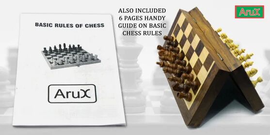 Wooden Chess, Size : 14 x 14 x 2 Inches