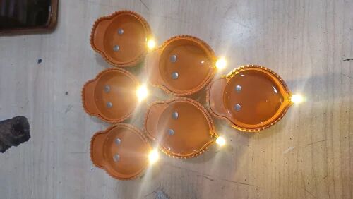Plastic Diwali Light Diya, Color : Brown