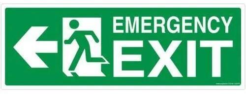 Rectangular Fire Exit Sign Board