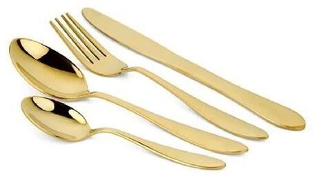 RK SS201 Coated Century Designer Steel Cutlery, for Kitchen Use, Pattern : Plain, Printed