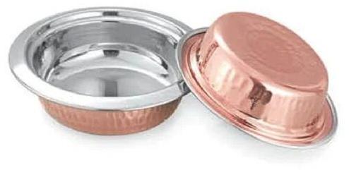 Stainless Steel And Copper Bowls, for Kitchen Use
