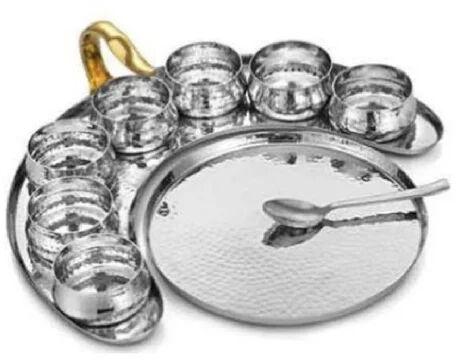 RK SS201 Coated Plain Stainless Steel Dinner Set, for Kitchen Use