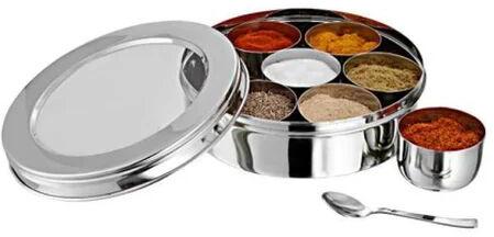 Stainless Steel See Thru Masala Dabba, for Kitchen Use