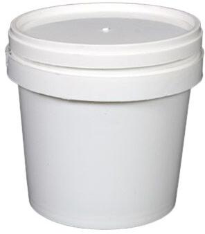White JSK PPCP 1100 ml bucket container, for Paint, Pattern : Plain