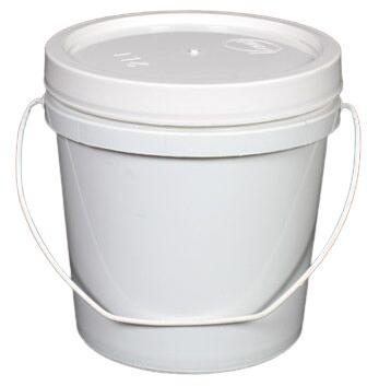White JSK PPCP 2 ltr bucket container, for Paint, Pattern : Plain
