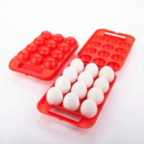 Rectangle Plastic Egg Tray, Color : Red