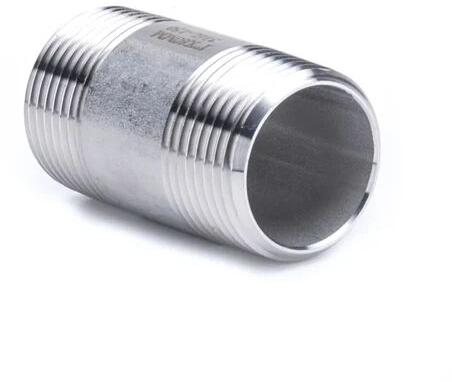 Stainless Steel Barrel Nipple, for Structure Pipe, Connection : Male