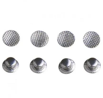 Stainless Steel Lingual Button, Color : Silver