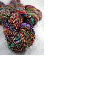 Conifer Filament Multicolored Sari Silk Yarn, Pattern : Bleached