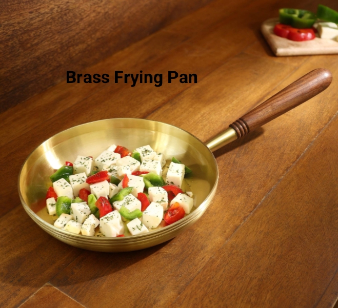 Brass Frying Pan, Handle Material : Wooden