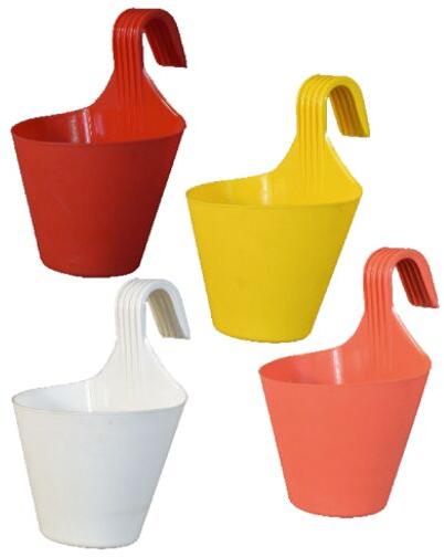 Non Polished Plain HDPE Plastic Hanging Pot, for Outdoor Use Indoor Use, Planting