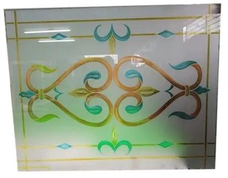 Rectangular Glass Partition, Pattern : Printed