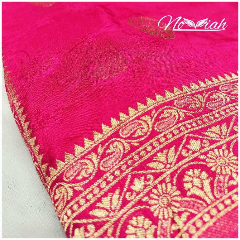 Pink Viscose Russian Silk Saree, Feature : Anti-Wrinkle, Shrink-Resistant