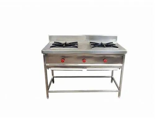 Stainless Steel Chinese Gas Burner, Color : Silver