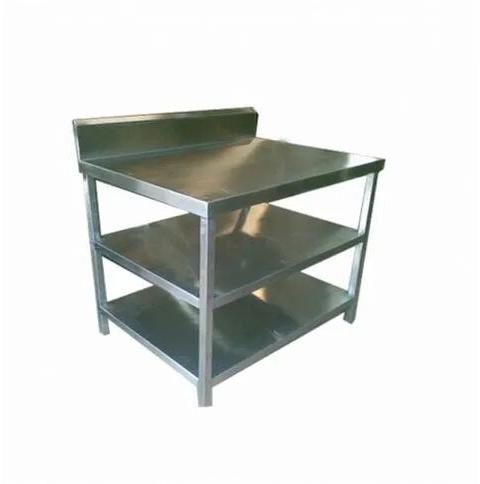 Chozha Stainless Steel Food Preparation Table, Color : Silver