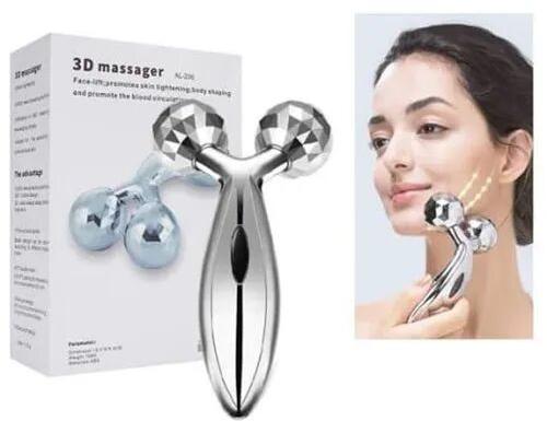 Silver Manual ABS 3D Face Massager