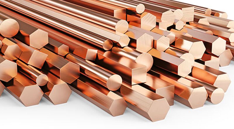 Polish Copper Hex Bar, for Electrical Product, Industrial