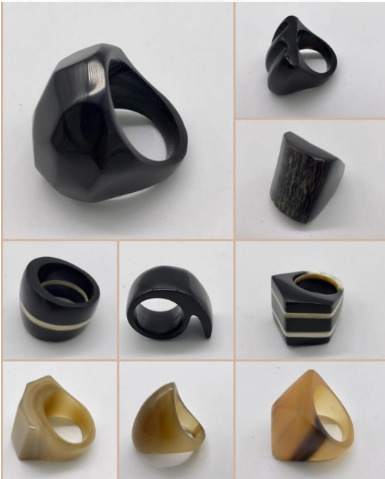 Round Polished Horn Ring, For Jewellery, Gender : Unisex