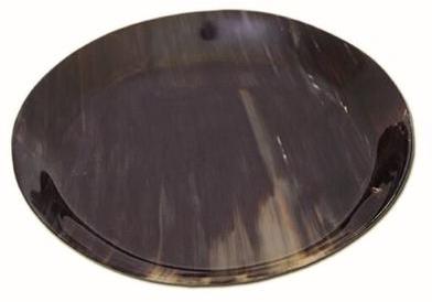 Brown Plain Round Horn Plate, for Home Decor