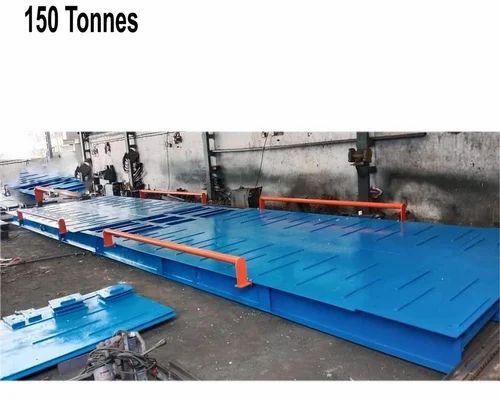 Blue Orange 440V 150 Tonnes Mild Steel Weighbridge, for Industrial, Size : 16X3 Mtr (WXH)