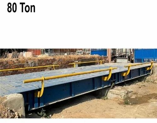 Mild Steel 80 Ton Electronic Weighbridge, For Industrial, Size : 12x3 Mtr (lxw)