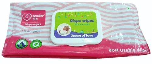 Tender Flo Non Woven Baby Wet Wipes, Size : 15mm X 20mm