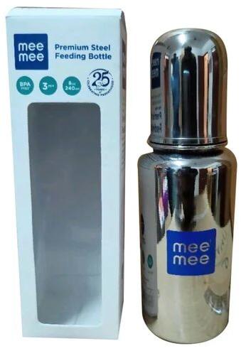 Mee Mee Stainless Steel Feeding Bottle, Color : Silver