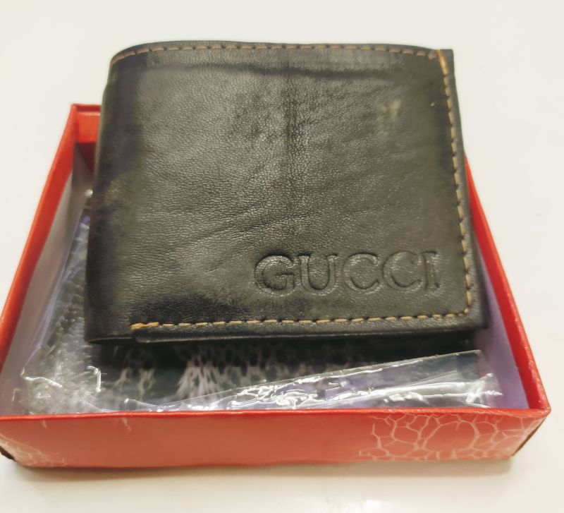 Men Olive Green Bifold Leather Wallet