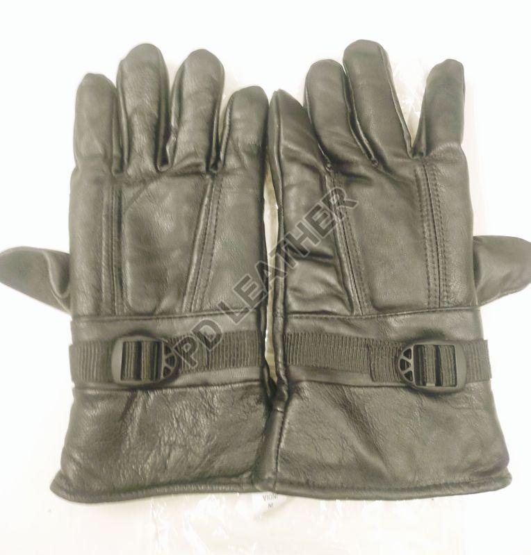 Mens Pure Leather Bike Gloves