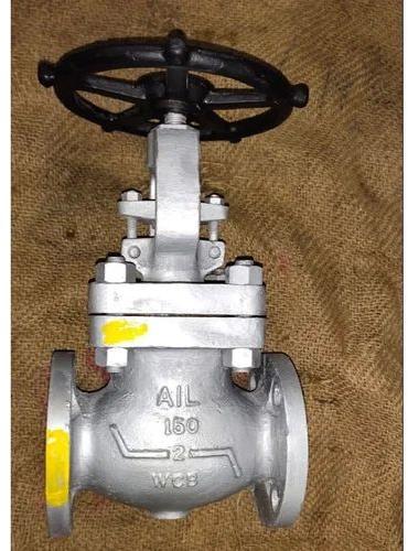 Silver 150 Bar Cast Steel Globe Valve Flanged, for Water, Size : 3 Inch (valve Size)