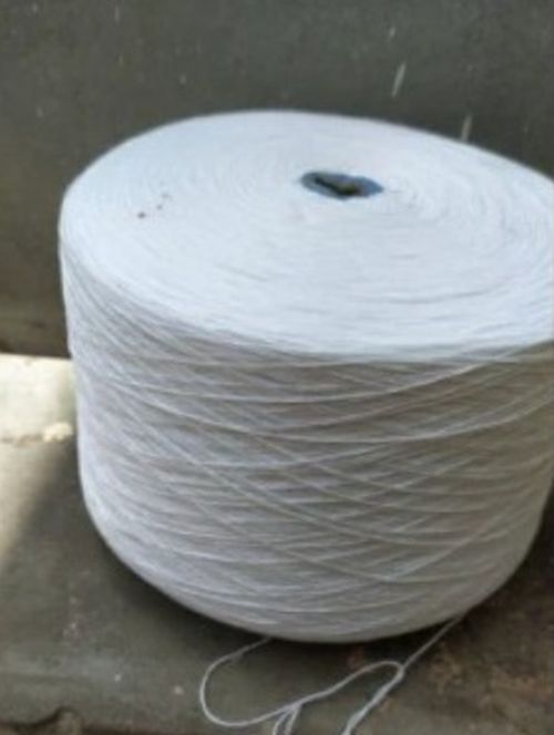 White Polyester Plain Overlock Thread, Packaging Type : Roll
