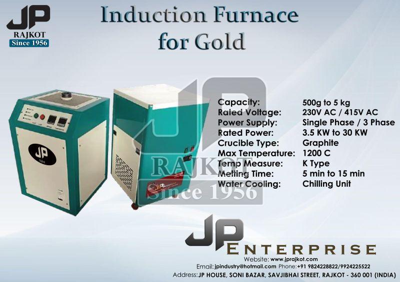 Blue 220V 3-5kw Semi Automatic Induction Furnace for Gold Melting Machine