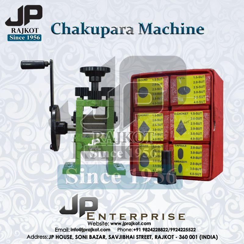 JP Enterprise Semi Automatic Hand Operated Stainless Steel Chakupara Machine, Color : Green