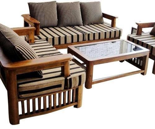 Brown All Shapes Wooden Sofa Set, for Living Room, Feature : High Strength, Attractive Designs