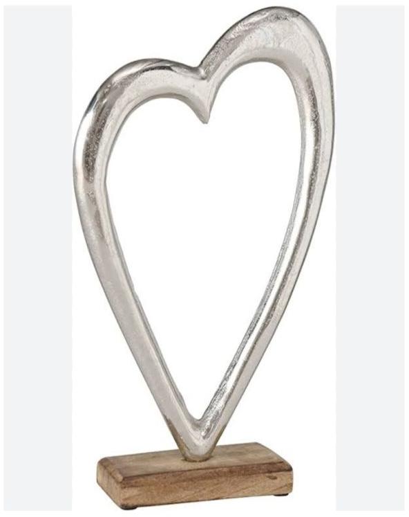 Metal Silver Single Heart Sculpture, for Interior Decor, Gifting, Size : Multisize