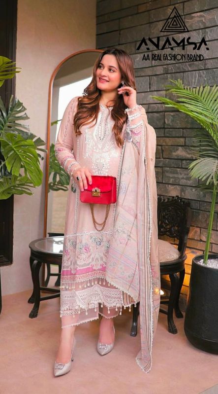 Cotton Pakistani Semi Stitched Salwar Suit