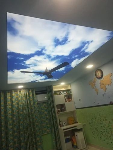 3d Sky Cloud Stretch Ceiling, for Home, Hotel, Club, Restaurants Office, Technics : Blow Molding