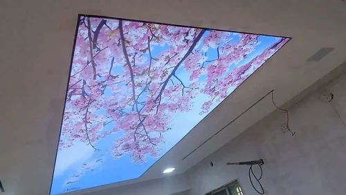 Multicoloured Printed Coated PVC Hospital 3d Stretch Ceiling, Ceiling Tile Shape : Customized