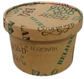 Brown 350ml Kraft Paper Round Food Container