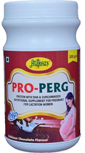 PRO-PERG Chocolate Flavour Protein Powder, Packaging Size : 200 gram