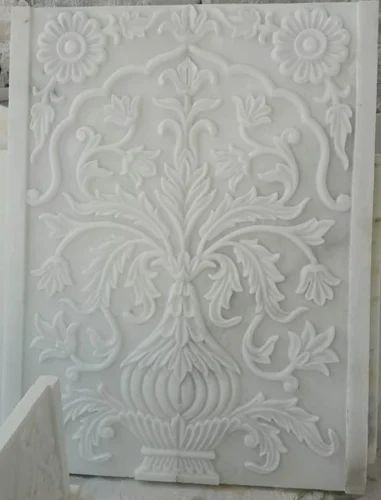 Glossy White Marble Jali, for Home