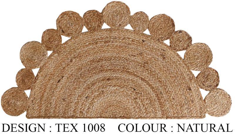 Brown Round TEX 1008 Natural Jute Rug, for Hotel, Home, Style : Contemporary